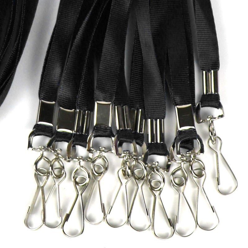 Ollain Bulk Lanyards Premium Cruise Lanyard Nylon Badge Lanyards Id Holder Perfect for Office, Kids, Teachers (Black, 50 Pack) - Image 5